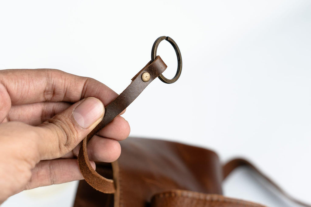 Personalized Leather Tote Bag, Crossbody Bucket Bag