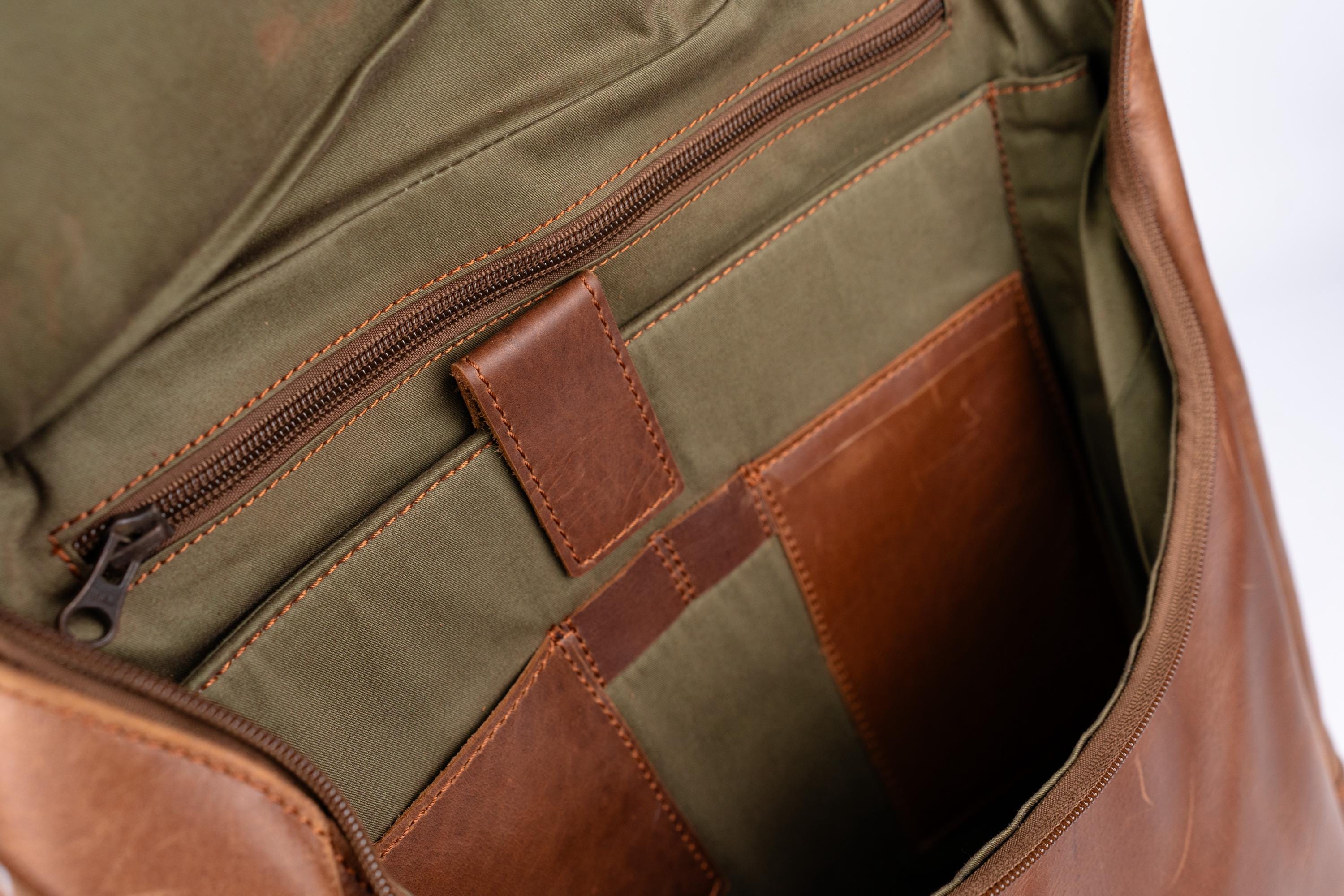 Leather Knapsack Rucksack, Slim Leather Backpack For Travel, Work, School, Shoulder Bag, Christmas Gifts For Women