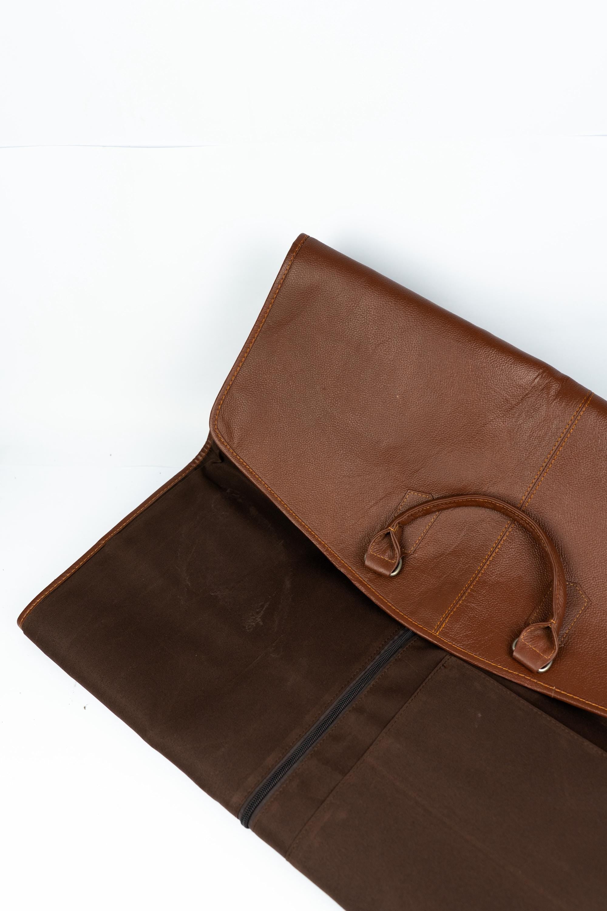 Leather Suit Carrier, Travel Garment Bag, Hanging Suit Cover, Wedding & Gift for Him,  Handmade Luggage Bag for Men, Groomsmen Gift