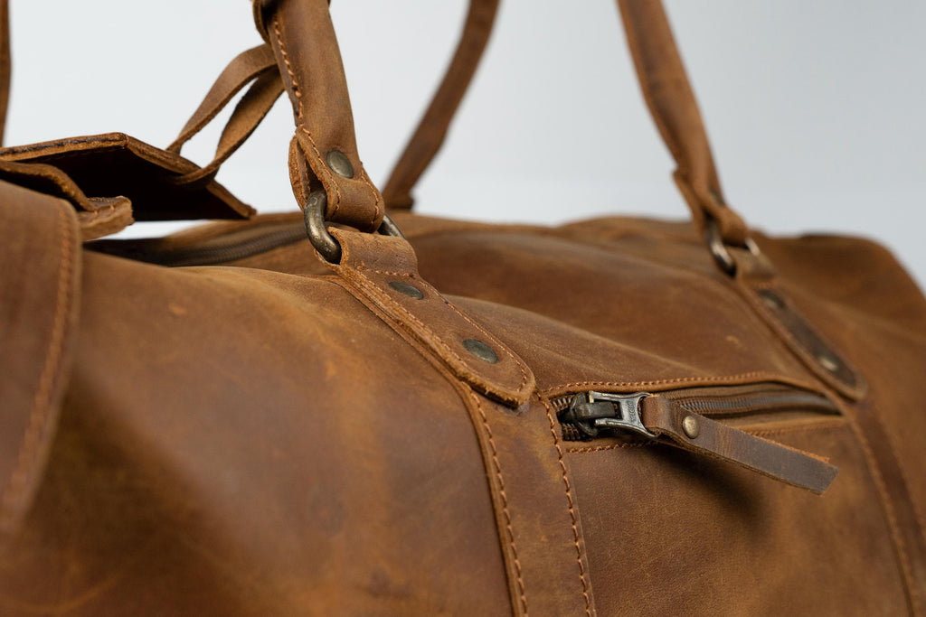Full Grain Leather Duffle Bag, Travel Weekender, Groomsmen Gift, Leather Duffel Travel Bag