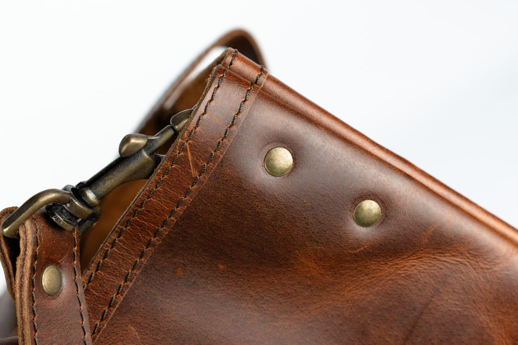 Genuine Leather Tote Bag, Crossbody Shoulder Bucket Purse