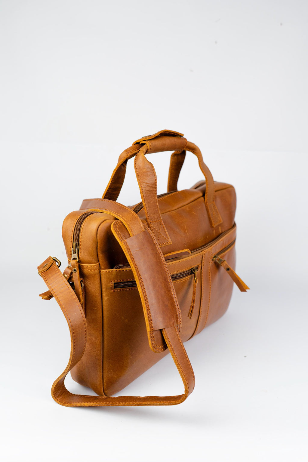 Full Grain Leather Briefcase, Messenger Bag, Leather Shoulder Bag, Laptop Bag, Top Handle Bag Fits 17 Inch Laptop Graduation Gifts For Him