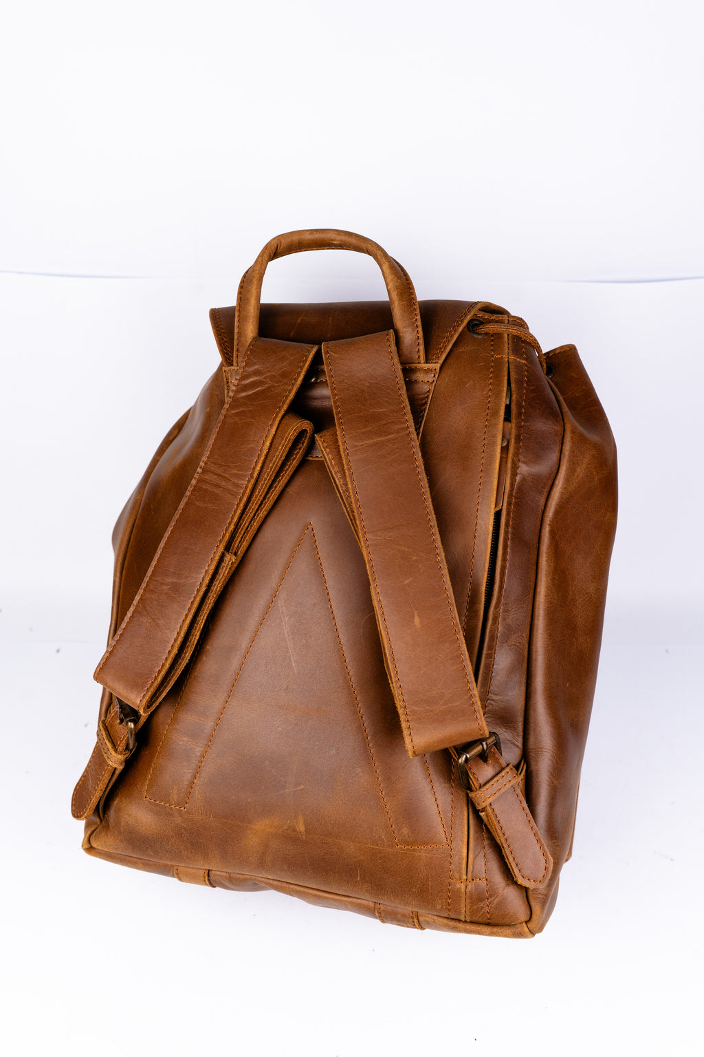 Handcrafted Leather Travel Rucksack, Full Grain Backpack, Personalized Gift.