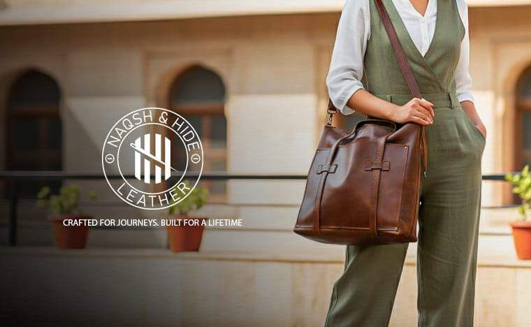 Genuine Leather Tote Bag, Crossbody Shoulder Bucket Purse