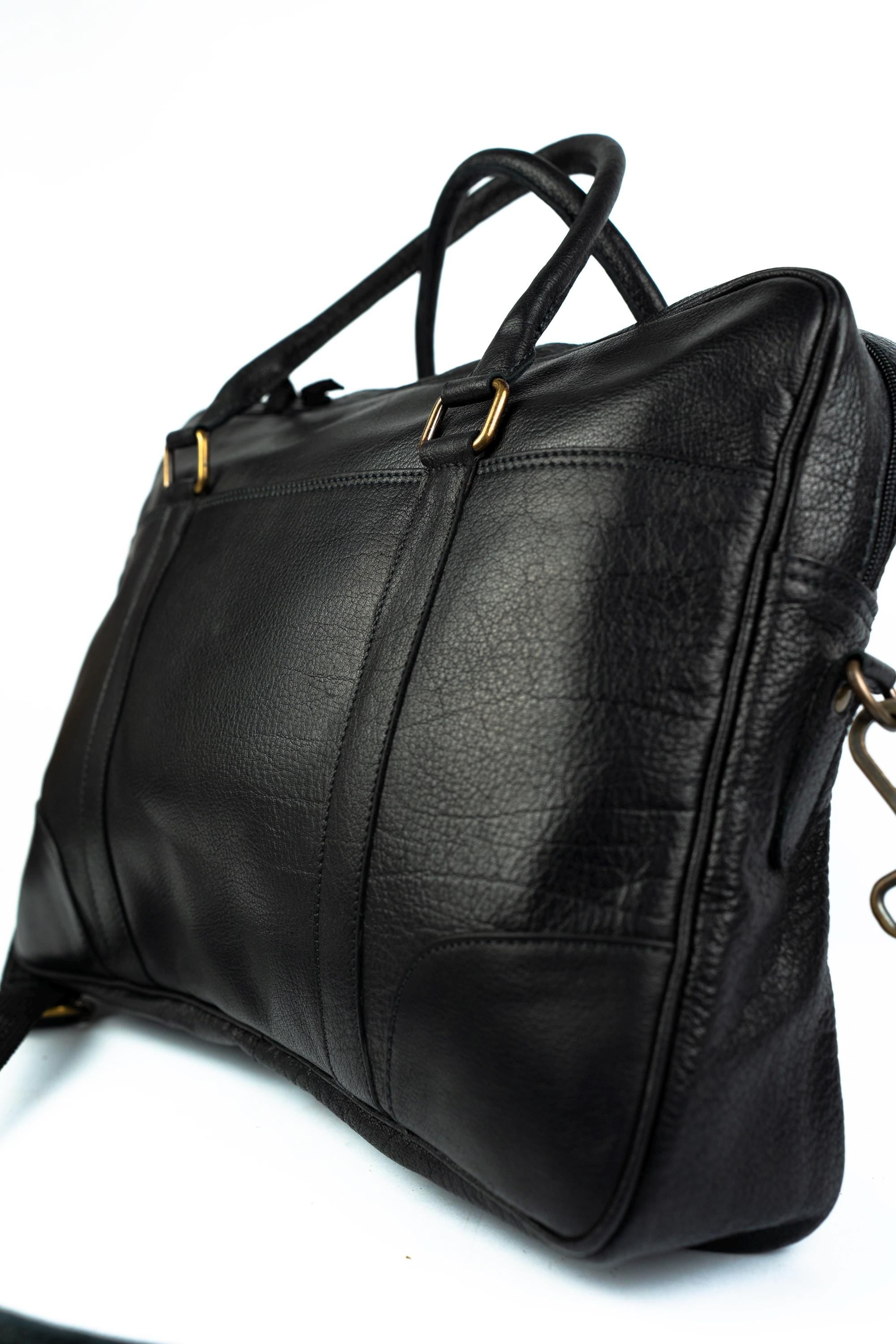 Full Grain Leather Briefcase, Messenger Bag, Leather Shoulder Bag, Laptop Bag, Top Handle Bag Fits 17 Inch Laptop Graduation Gifts For Him