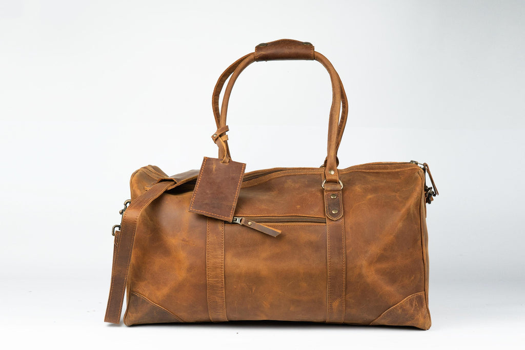Full Grain Leather Duffle Bag, Travel Weekender, Groomsmen Gift, Leather Duffel Travel Bag