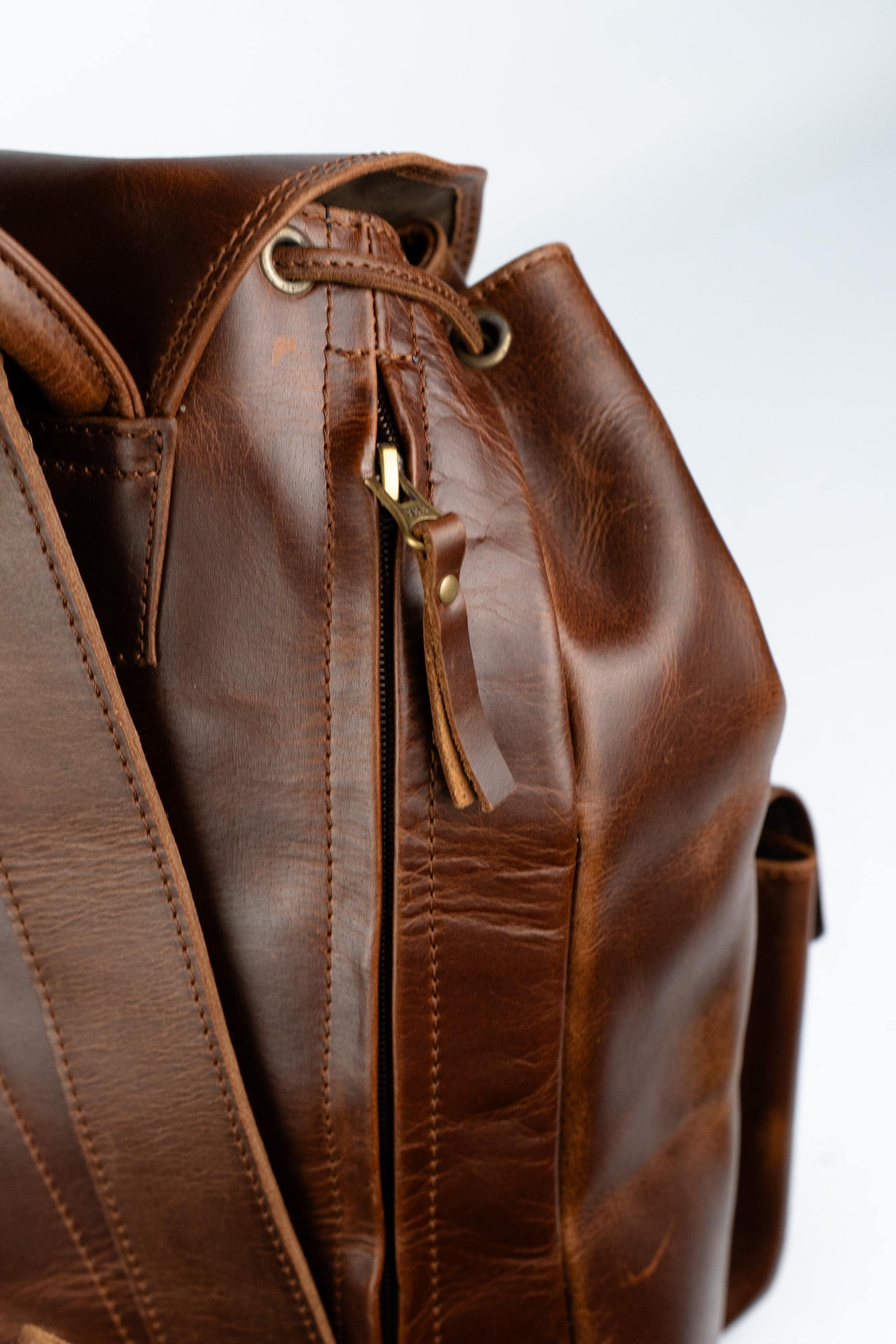 Handcrafted Leather Travel Rucksack, Full Grain Backpack, Personalized Gift