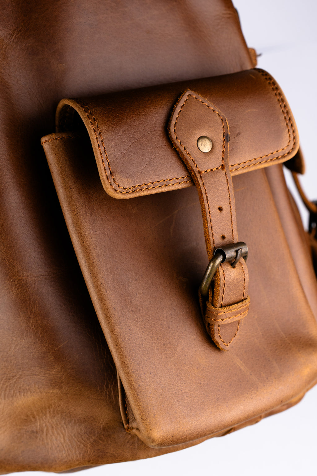 Handcrafted Leather Travel Rucksack, Full Grain Backpack, Personalized Gift.