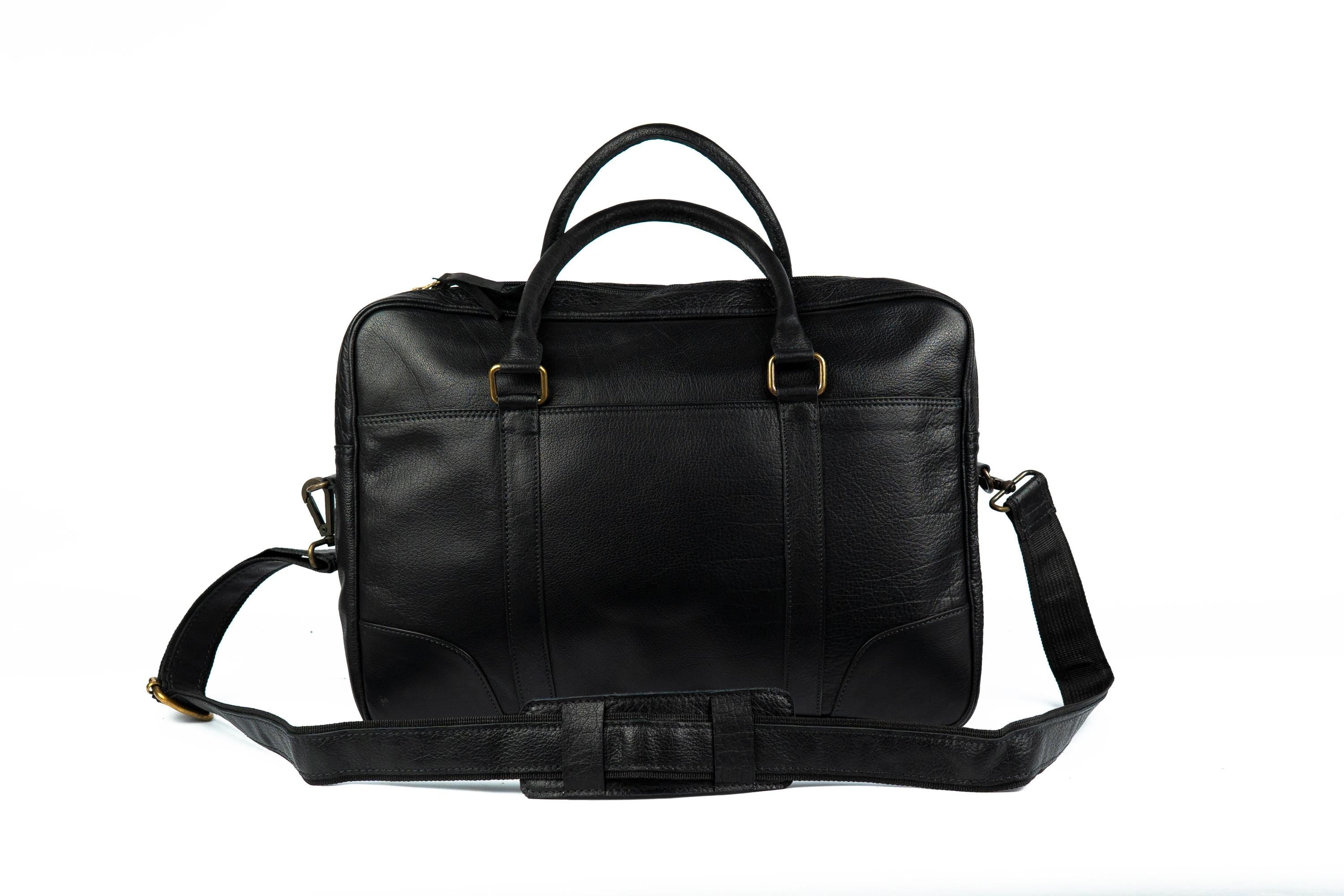 Full Grain Leather Briefcase, Messenger Bag, Leather Shoulder Bag, Laptop Bag, Top Handle Bag Fits 17 Inch Laptop Graduation Gifts For Him