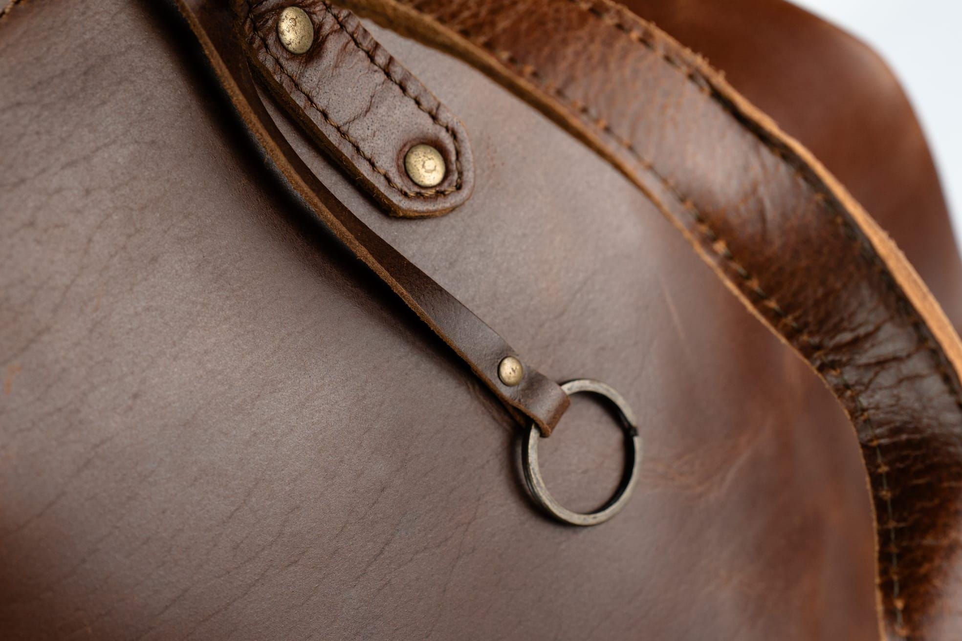 Personalized Leather Tote Bag, Crossbody Bucket Bag