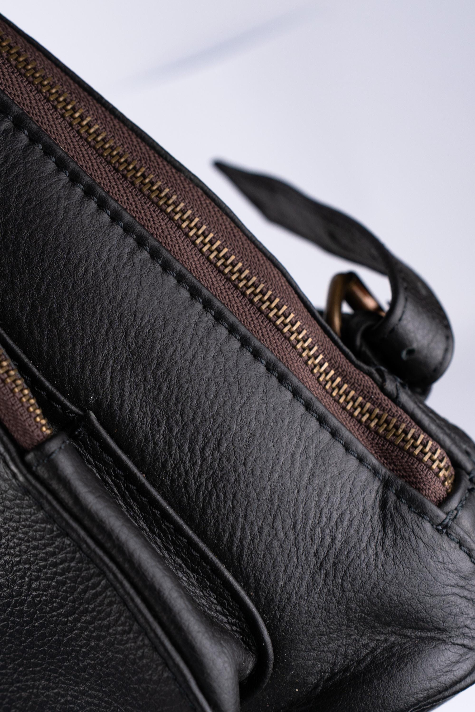 Leather Knapsack Rucksack, Slim Leather Backpack For Travel, Work, School, Shoulder Bag, Christmas Gifts For Women