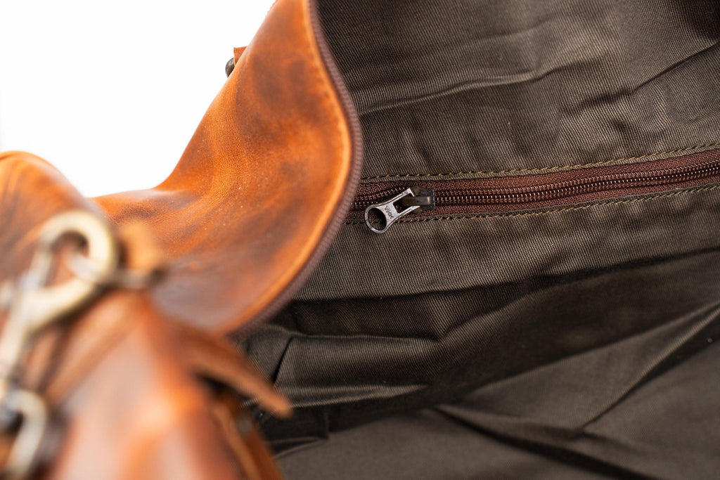 Personalized Full Grain Leather Duffle Bag, Travel Weekender