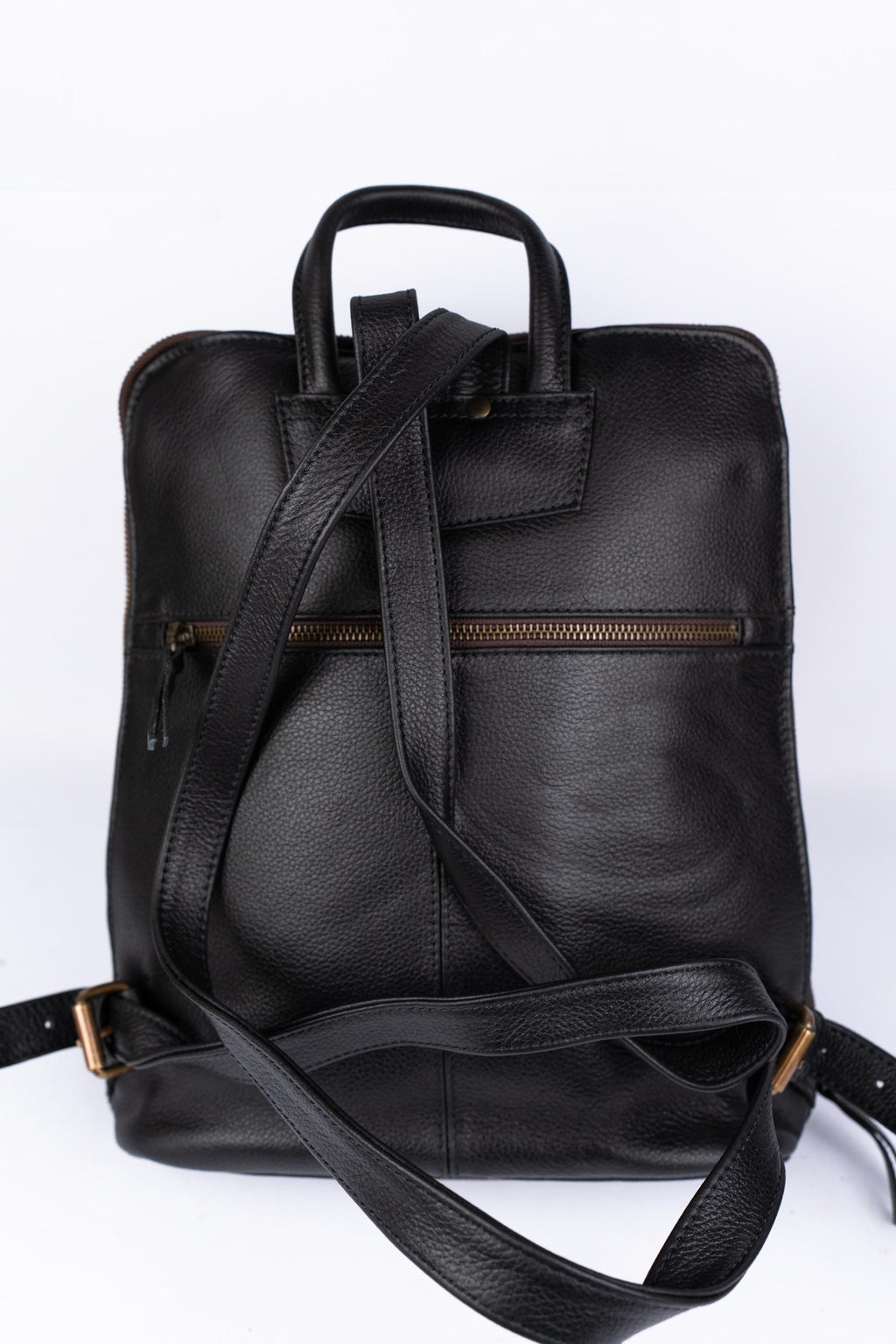 Leather Knapsack Rucksack, Slim Leather Backpack For Travel, Work, School, Shoulder Bag, Christmas Gifts For Women