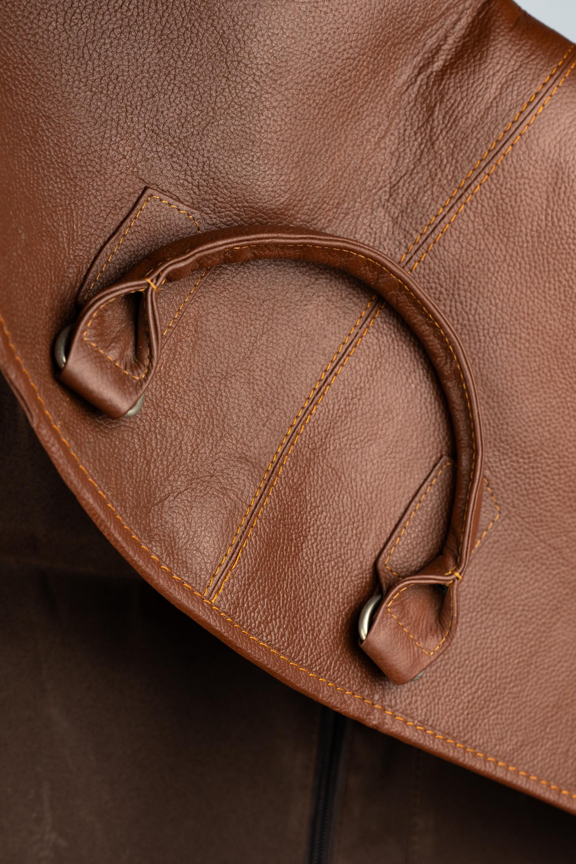 Leather Suit Carrier, Travel Garment Bag, Hanging Suit Cover, Wedding & Gift for Him,  Handmade Luggage Bag for Men, Groomsmen Gift