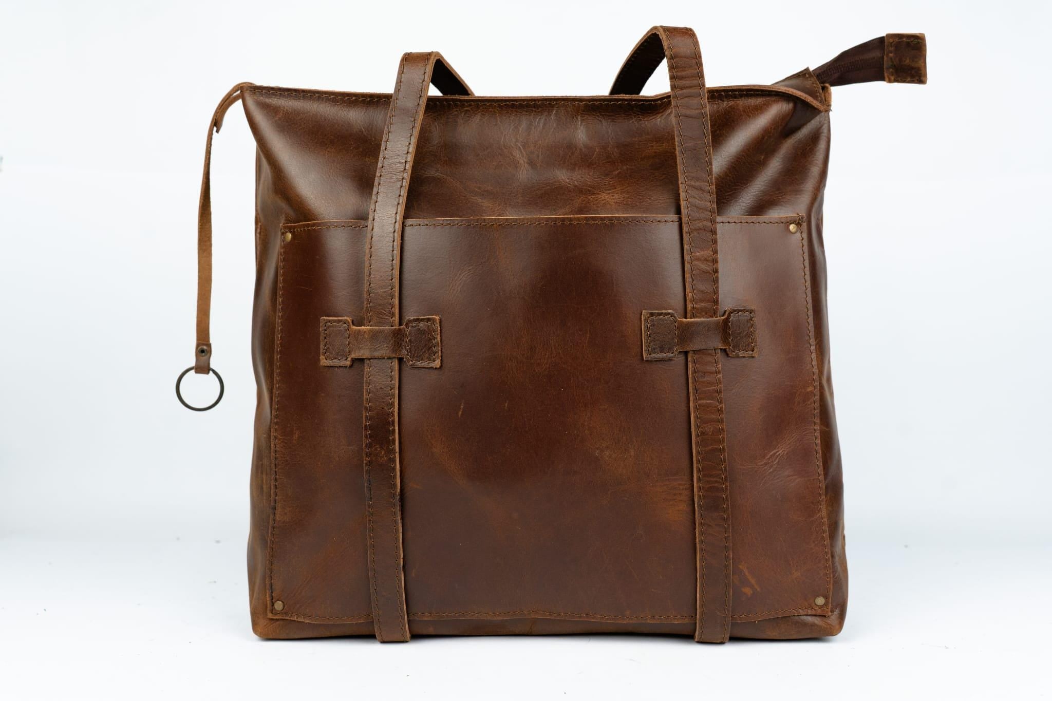 Genuine Leather Tote Bag, Crossbody Shoulder Bucket Purse