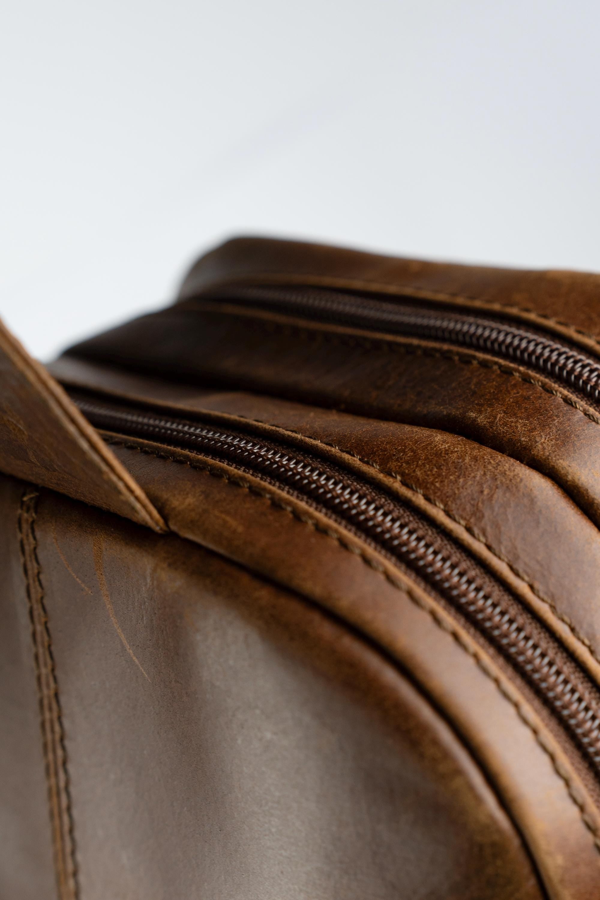 The Urban Sling, Full Grain Leather Crossbody, Sleek Utility Bag, Adjustable Shoulder Strap Sling for Travel and Daily Carry