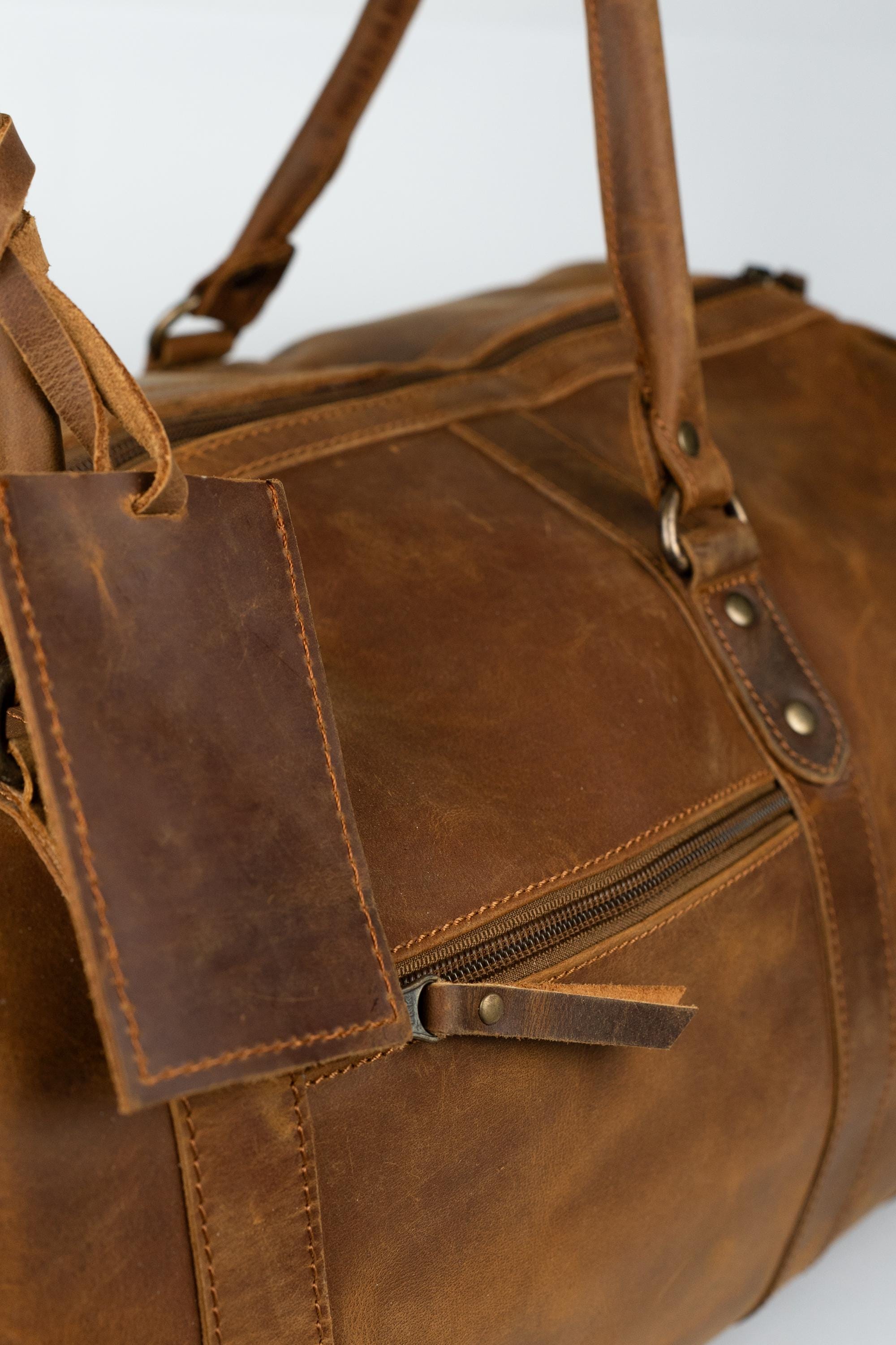 Full Grain Leather Duffle Bag, Travel Weekender, Groomsmen Gift, Leather Duffel Travel Bag